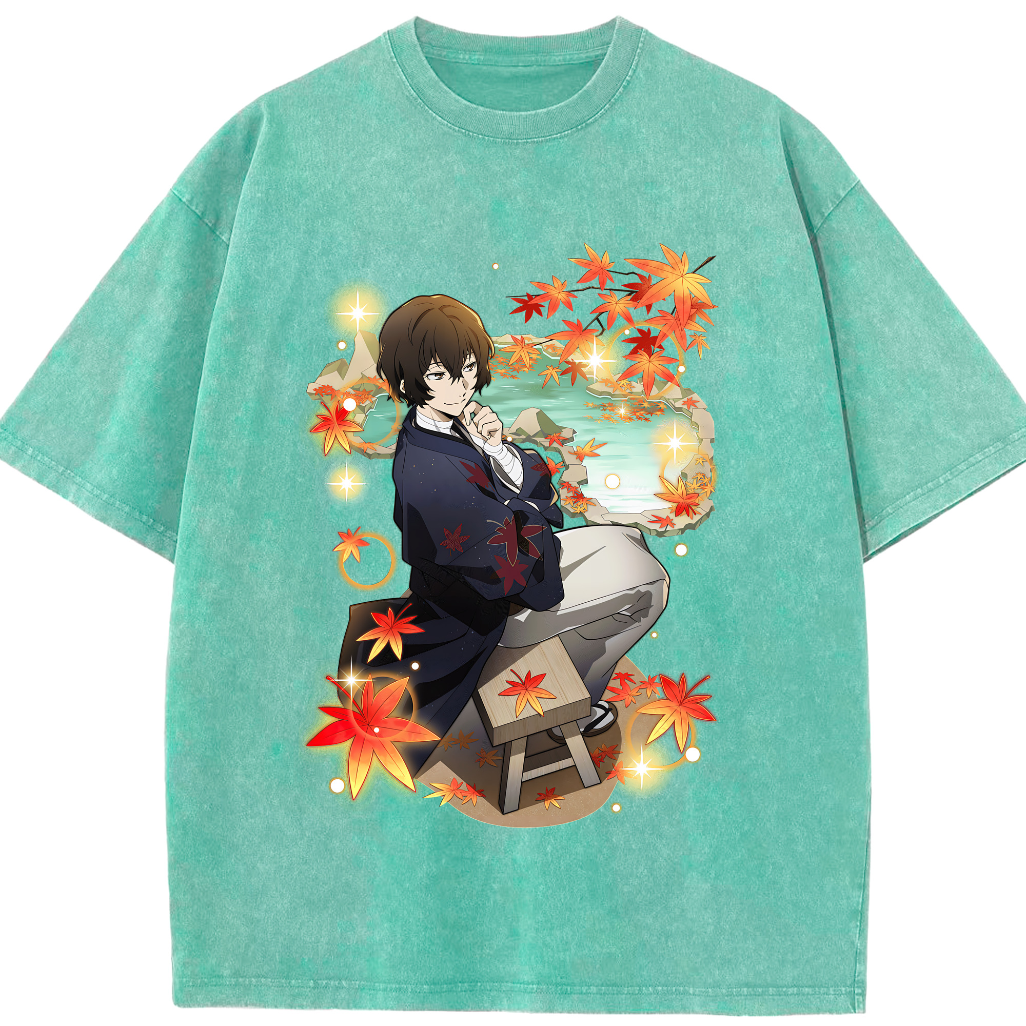 （画像用） 文豪ストレイドッグス Bungo Stray Dogs 綿100% ヴィンテージ風 半袖Tシャツ（フロントプリント）